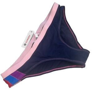 NEW Sundry Color blocked Bikini Bottom Navy Blue Anthropologie Size Medium